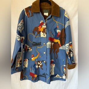 Willow Blue and Brown Western Jacket